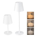 Cordless Table Lamps Rechargeable (2 Pack-Round Base / White)