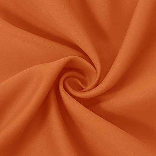 Orange Blackout Curtains 52 x 63 Inch Length (Orange / 52"W x 63"L (Pack of 2))