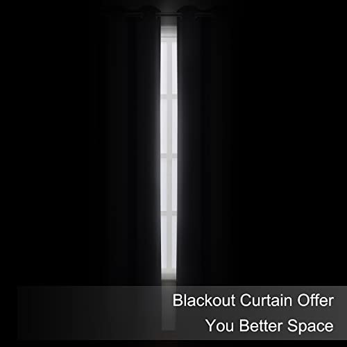 Blackout Curtains 42 x 95 inch (Grey / 42"W x 95"L (Pack of 2))