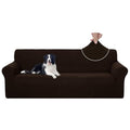 4 Seater Stretch Couch Cover for 3 Cushion Sofa (Chocolate / Xxl Sofa)