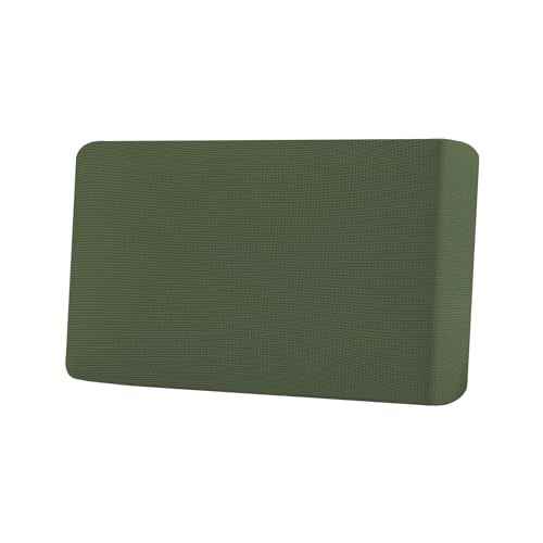 Super Stretch Individual Seat Cushion Covers Sofa Covers Couch Cushion Covers Slipcover Sets Thick Jacquard Textured Twill Fabric (Bronze Green / 1 Cushion Loveseat)