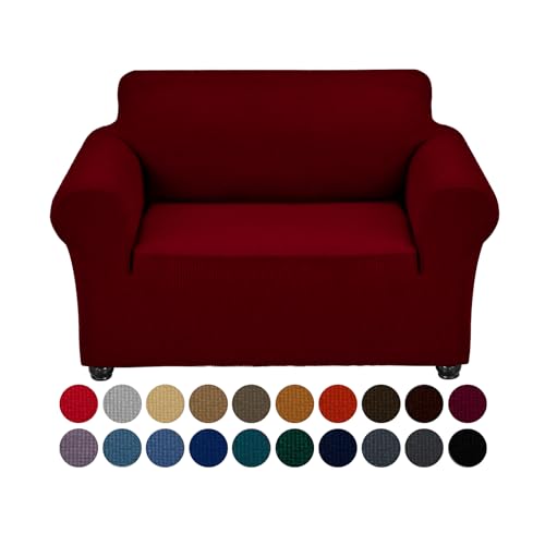 Christmas Stretch Chair Couch Cover (Red Dahlia / Small（35" - 55"）)