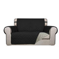 Reversible Quilted Couch Covers for Dogs Loveseat Sofa Cover 46.5” (Medium / Black/Beige)