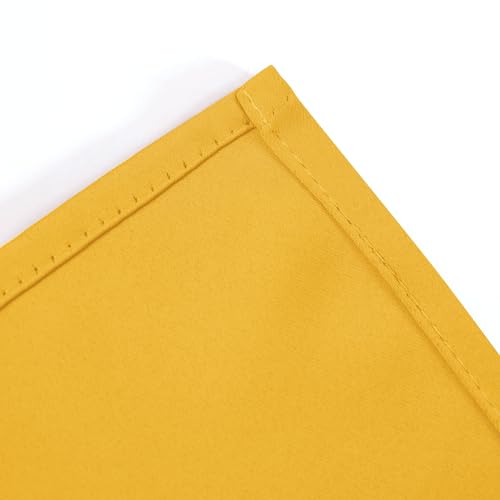 Blackout Curtains 66 x 72 Inch Long Yellow Curtains Set of 2 Panels Room Darkening Curtains for Bedroom and Living Room (Yellow / 66"W x 72"L (Pack of 2))