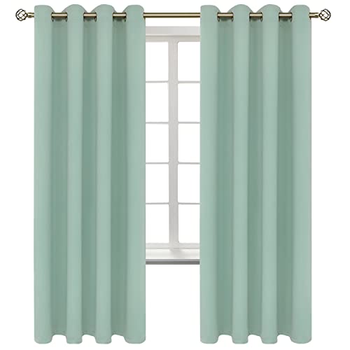 Blackout Curtains (Frosty Green / 52"W x 72"L (Pack of 2))