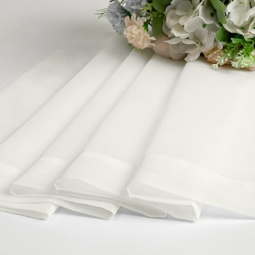 Ivory Sheer Curtains (Ivory / 59"W x 63"L (Pack of 2))