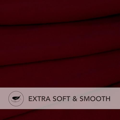Stretch Oversized Loveseat Covers Couch Covers for Sofa Wine (Medium-XL Oversized Loveseat / Wine)