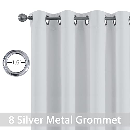 Room Darkening Curtains 52x63 inch Greyish White (Greyish White / 52"W x 63"L (Pack of 2))