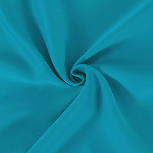 Teal Blackout Curtains 34 x 54 Inch Length (Teal / 34"W x 54"L (Pack of 2))