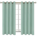 Frosty Green Room Darkening Curtains 63 Inch for Bedroom (Frosty Green / 52"W x 63"L (Pack of 2))