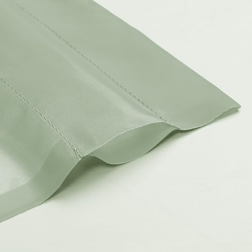 2 Panels Sheer Sage Green Curtains 72 Inches Length Window Treatment for Kitchen (Sage Green / 42"W x 72"L (Pack of 2))