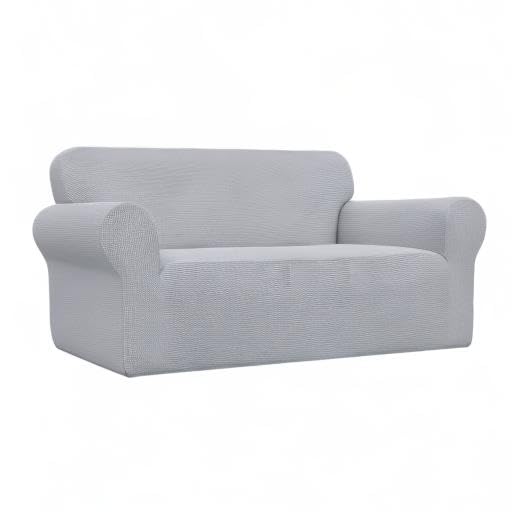 Stretch Loveseat Couch Covers Washable Silver Gray (Medium Loveseat / Silver Gray)