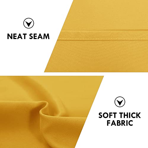 Blackout Curtains for Bedroom Living Room 52 x 54 Inch Long Yellow (Yellow / 52"W x 54"L (Pack of 2))