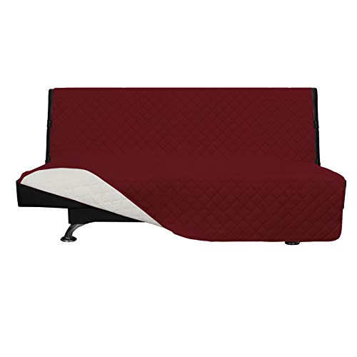 Reversible Couch Cover (Christmas Red/Ivory / Large Futon)