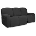 Super Stretch 3 Seats Recliner Sofa Couch Cover with Pocket (Large Recliner Sofa / Dark Gray)