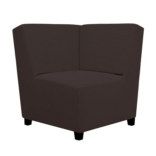 Stretch Soft Sectional Corner Sofa Couch Slipcover Chocolate (Medium Sectional Corner / Chocolate)
