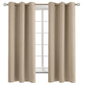 Sand Room Darkening Curtains 63 Inch for Bedroom (Sand / 38"W x 63"L (Pack of 2))