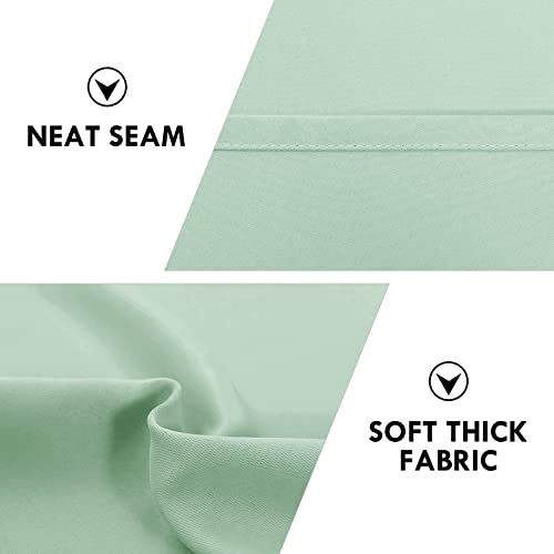 Blackout Curtains for Bedroom Living Room 38 x 45 Inch Long 2 Panels (Light Green / 38"W x 45"L (Pack of 2))