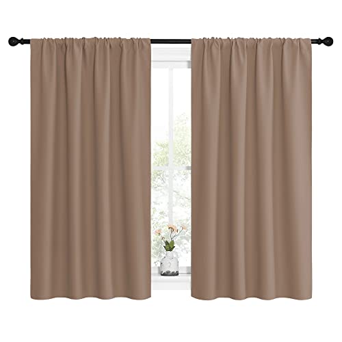 Kitchen Window Blackout Curtains (Cappuccino / 42"W x 54"L (Pack of 2))