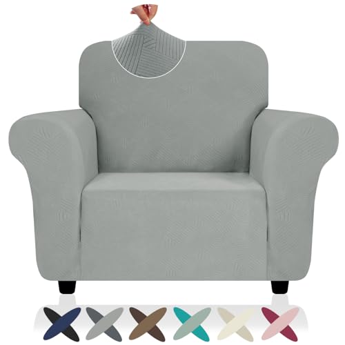 Chair Cover with Arms (- Light Grey / Small (30"-47"))