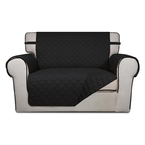 Reversible Quilted Sofa Cover Dog Couch Covers for Sofa (Small-XL / Black/Black)