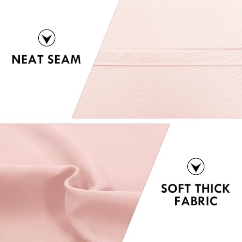 Wide Blackout Curtains for Bedroom 70 x 84 Inch Long Blush Pink (Blush Pink / 70"W x 84"L (Pack of 2))
