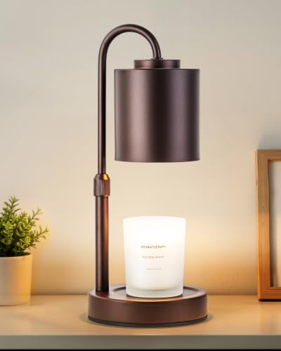 Dimmable Candle Warmer Lamp with Timer (Coffee)