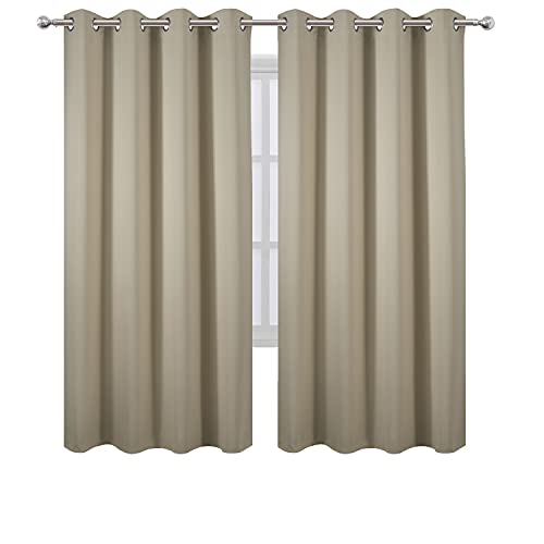 Beige Thermal Blackout Curtains (Beige / 52"W x 72"L (Pack of 2))