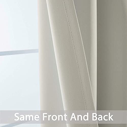 Room Darkening Curtains 62x72 inch Length Light Beige (Light Beige / 62"W x 72"L (Pack of 2))