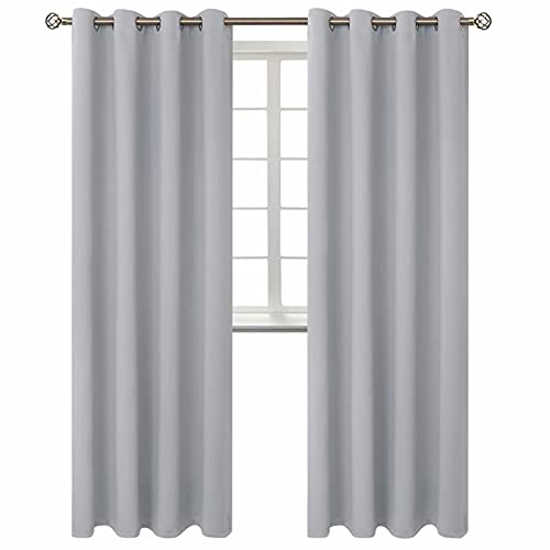 Light Grey Room Darkening Curtains 95 Inch for Living Room 2 Panels (Light Grey / 52"W x 95"L (Pack of 2))