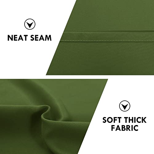 Blackout Curtains for Bedroom 42 x 54 Inch Long Olive Green 2 Panels (Olive Green / 42"W x 54"L (Pack of 2))