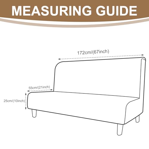 Stretch Futon Cover Armless Bed Slipcover (Bronze Green / Futon)