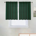 Basic Rod Pocket Sheer Voile Window Curtain Panels Foliage Green 1 Pair 2 Panels 52 Width 36 Inch Long for Kitchen Bedroom Children Living Room Yard（Foliage Green (Foliage Green / 52"W x 36"L (Pack of 2))