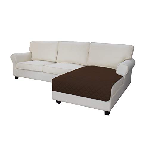 Sectional Couch Covers for Dogs L Shape Sofa Cover Reversible Sofa Slipcover Chaise Lounge Cover Furniture Protector Cover for Pets Dog Cat (42" x 52" / Coffee/Coffee)