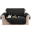 Oversized Loveseat Couch Cover for Dogs (Black/Black / Loveseat - Oversized (54"))