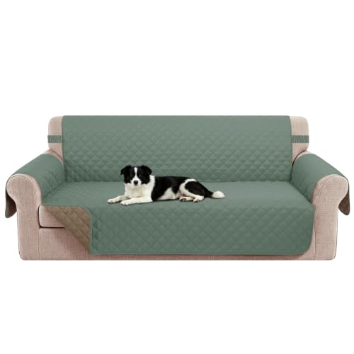 Oversized Sofa Cover for 3 Cushion (Greyish Green/Taupe / Sofa Xl - Xl Large (78"))