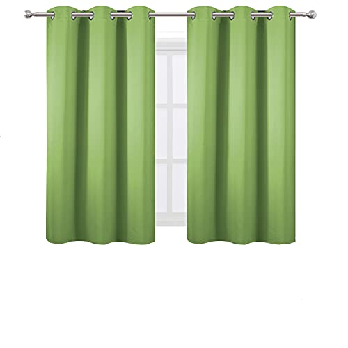 Light Green Blackout Curtains 38 x 54 Inch Length (Light Green / 38"W x 54"L (Pack of 2))
