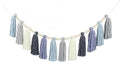 Tassel Garland with Wood Bead Jungle Leaves Garland Banner for Classroom Party Nursery Kids Bedroom Room Wall Birthday Baby Shower Wedding Decor (F)