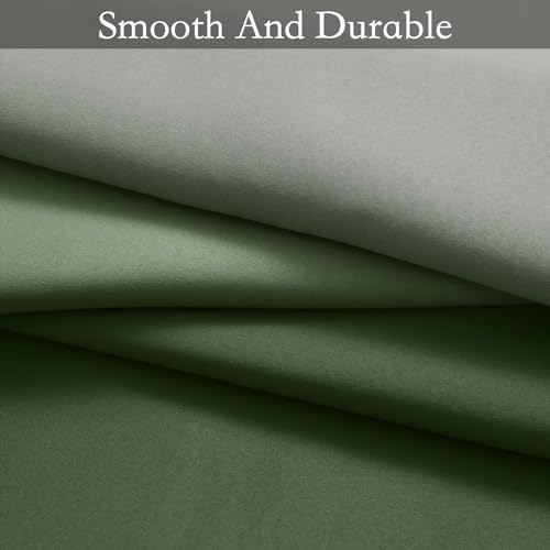 Ombre Gradient Sage Green White to Gray Curtains Bedroom 52Wx84L (52"W x 84"L (Pack of 2) / Sage Green and White)
