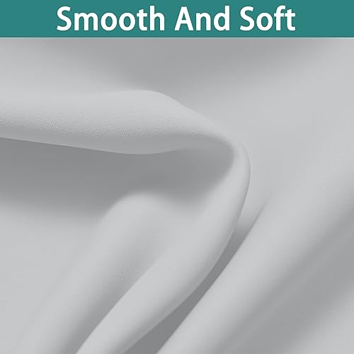 100% Blackout Curtains 72 Inches Long (52"W x 72"L (Pack of 2) / Greyish White)