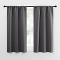 Grey Blackout Curtains for Bedroom 29" Wide x 50" Long 2 Panels (Grey / 29"W x 50"L (Pack of 2))