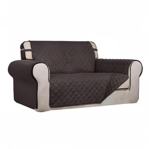 Reversible Quilted Sofa Cover (Medium / Chocolate/Chocolate)