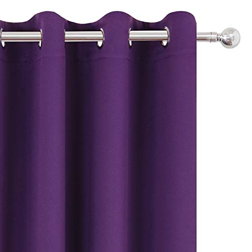 Purple Thermal Blackout Curtains (Purple / 52"W x 95"L (Pack of 2))