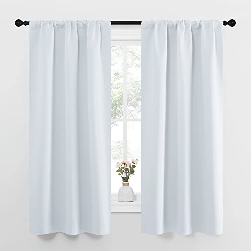 Greyish White Window Curtain Panels (Greyish White / 34"W x 63"L (Pack of 2))