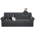 Stretch Couch Cover Slipcover for 3 Cushion Sofa (Dark Grey / Sofa)