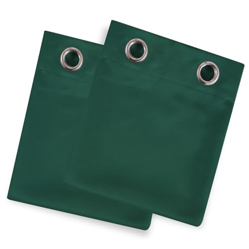 Blackout Curtains 52 x 90 Inch Long Dark Green Curtains Set of 2 Panels Room Darkening Curtains for Bedroom and Living Room (Green / 52"W x 90"L (Pack of 2))