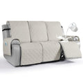 Waterproof Recliner Couch Covers Washable (Beige / 3 Seater)
