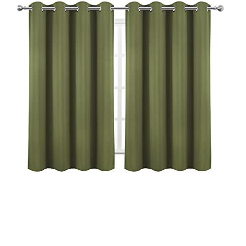 Blackout Curtains 52 x 45 inch (Olive Green / 52"W x 45"L (Pack of 2))