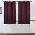Burgundy Blackout Curtains 38 x 54 Inch Length (Burgundy Red / 38"W x 54"L (Pack of 2))