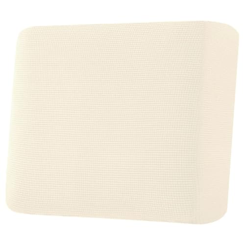 Super Stretch Individual Seat Cushion Covers Sofa Covers Couch Cushion Covers Slipcover Sets Thick Jacquard Textured Twill Fabric (Cream / 1 Cushion Chair)